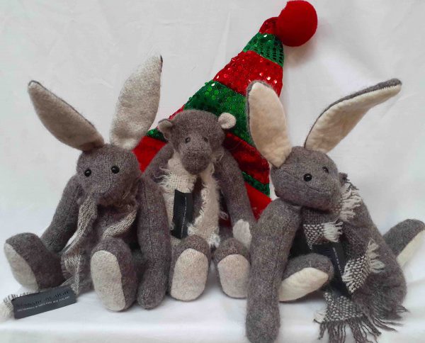 Felt Wool Bunnies and Bears - Handmade - Image 5