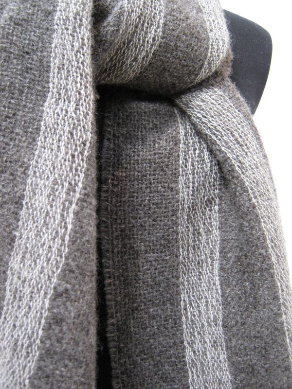 Brushed Dk Grey Lambswool Scarf - Image 4