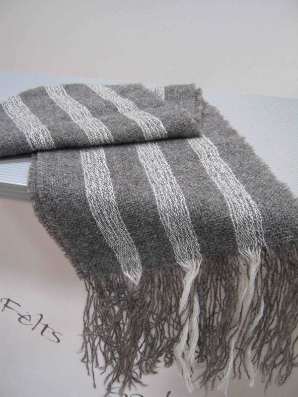 Brushed Dk Grey Lambswool Scarf - Image 6