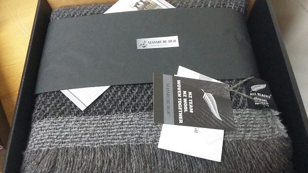 NZ Rugby Licensed BW with Merino Throw - gift boxed - Image 5