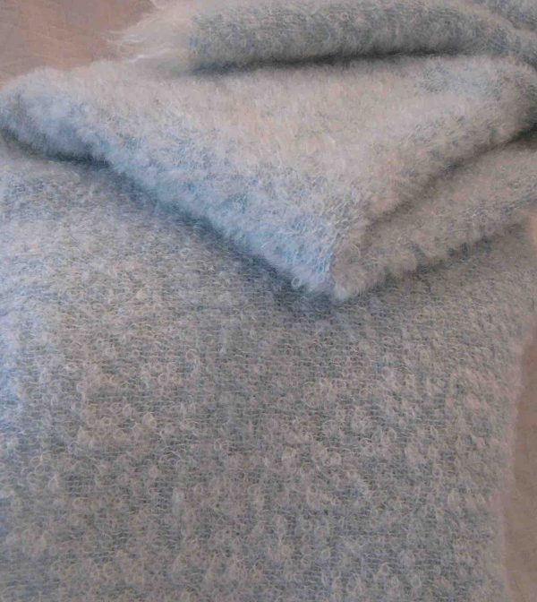 Snow Throw - luxurious Mohair/Stansborough Grey Wool Mix - Image 2