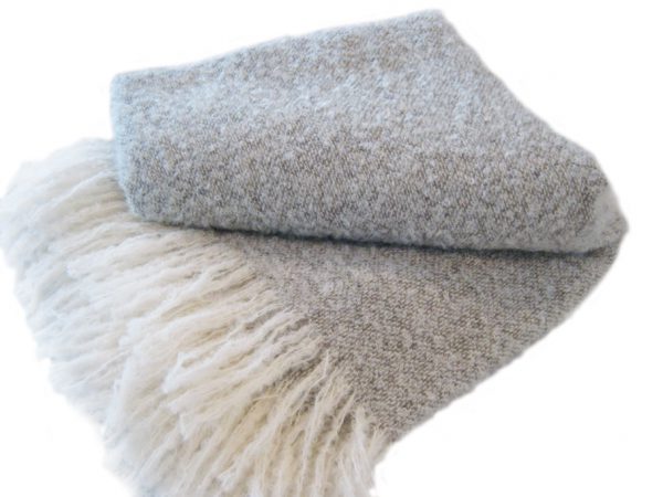 Snow Throw - luxurious Mohair/Stansborough Grey Wool Mix - Image 6