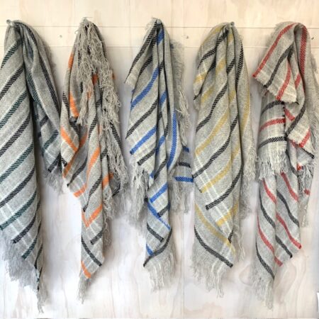 Carnival Striped BW Throw